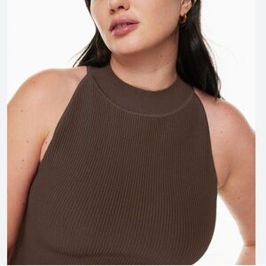 Aritzia Babaton Sculpt Knit Halter Top (SZ 2XS)